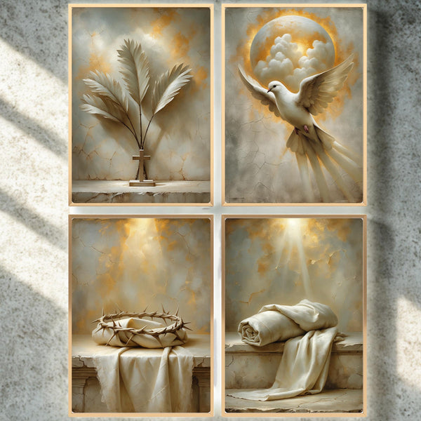 Holy Sacred Symbols Art Bundle | Christian Art Wall Decor (Digital Download)