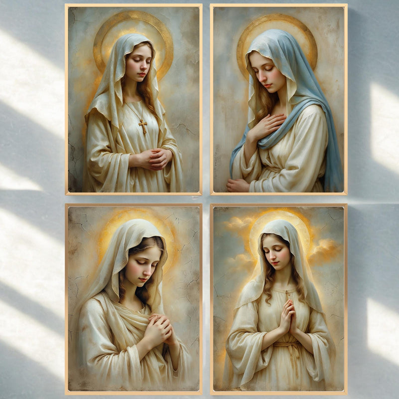 Conjunto de Véus da Mãe Santíssima - Download Digital de Arte Cristã
