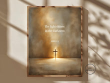 The Light Shines in the Darkness John 1:5 Print Christian Wall Art (Digital Download)