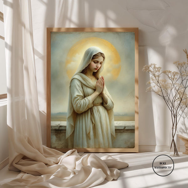 Dawn Prayer Madonna Print | Virgin Mary Wall Decor (Digital Download)