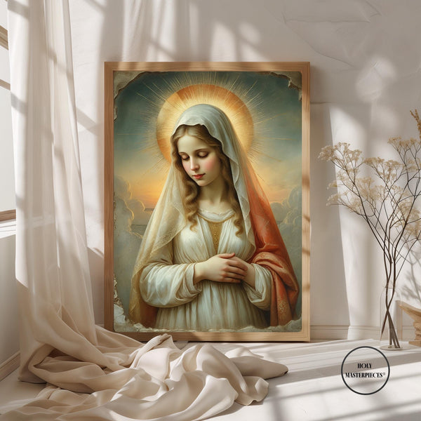 Dawn Light Mary Print | Christian Wall Decor (Digital Download)