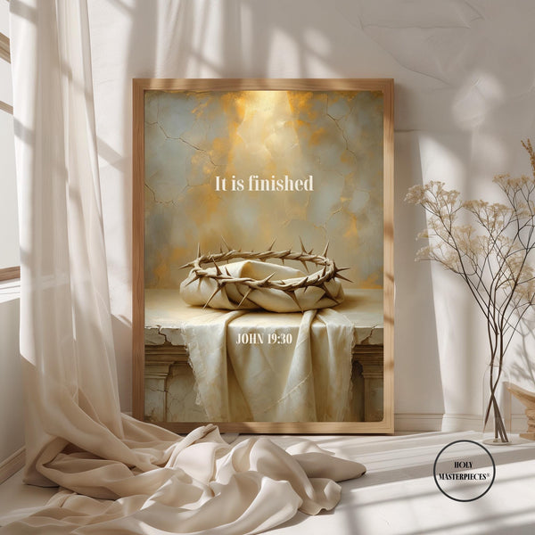 It Is Finished John 19:30 Print Christian Wall Art (Digital Download)
