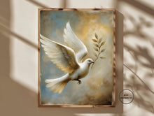 Dove with Olive Branch Print | Christian Art Wall Decor (Digital Download)