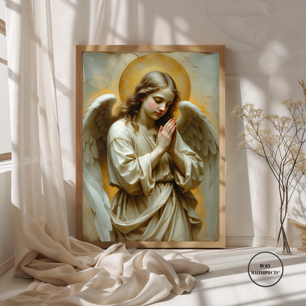 Angel of Devotion Print | Christian Art Wall Decor (Digital Download)
