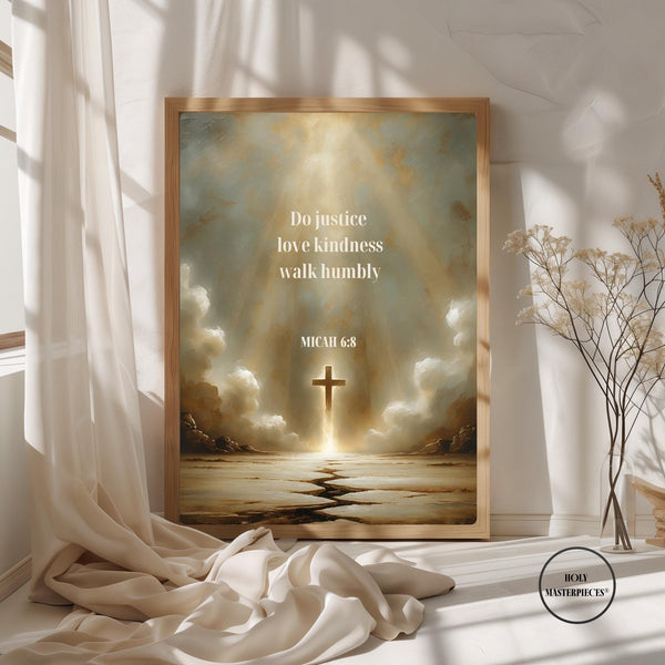 Do Justice Love Kindness Micah 6:8 Print Christian Wall Art (Digital Download)