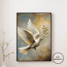 Dove with Olive Branch Print | Christian Art Wall Decor (Digital Download)