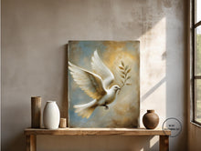 Dove with Olive Branch Print | Christian Art Wall Decor (Digital Download)